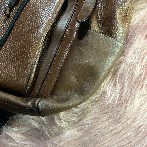 Men’s brown leather coach backpack - Picture 2 of 16